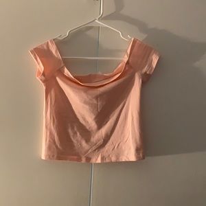 Baby pink Pacsun off the shoulder shirt